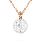 Refined Halo Diamond Pendant