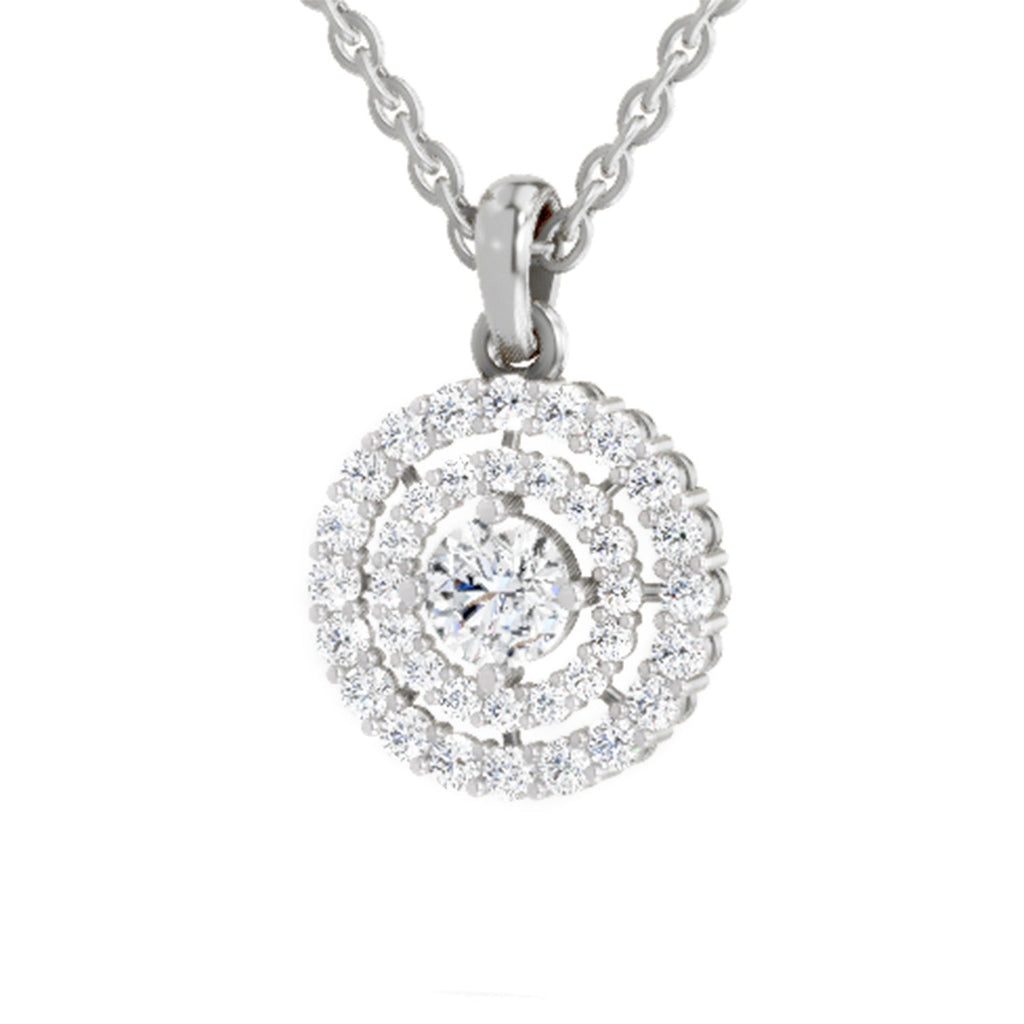 Refined Halo Diamond Pendant
