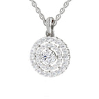 Refined Halo Diamond Pendant