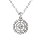 Refined Halo Diamond Pendant