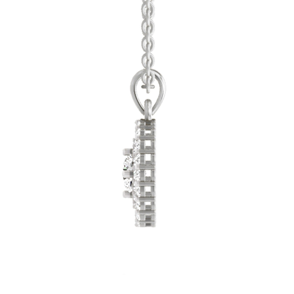 Refined Halo Diamond Pendant