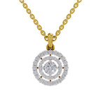 1.30 Carat Double Halo Diamond Pendant 14K - Rose Gold