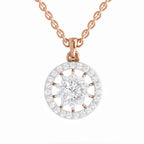 Glistening Halo Diamond Pendant