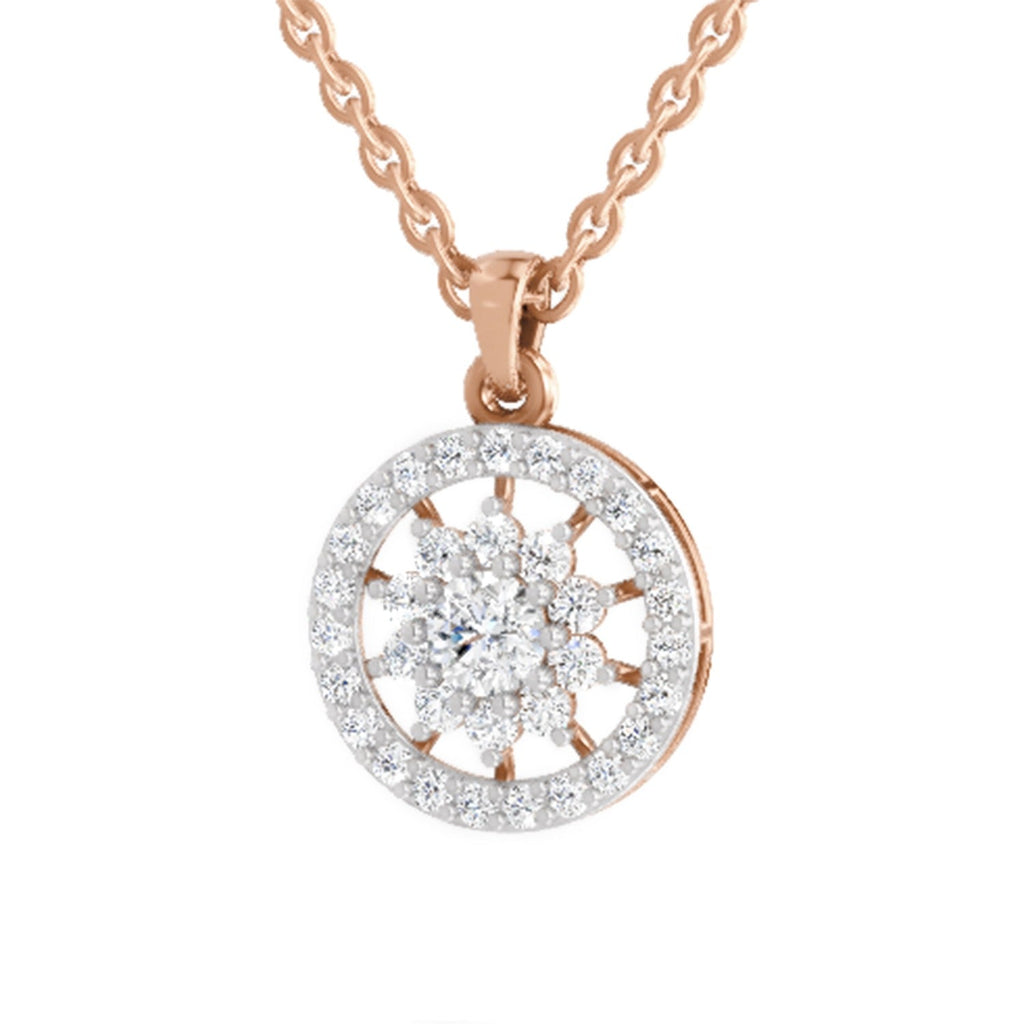Glistening Halo Diamond Pendant