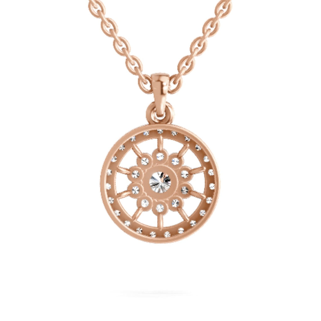 Glistening Halo Diamond Pendant
