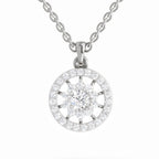 Glistening Halo Diamond Pendant