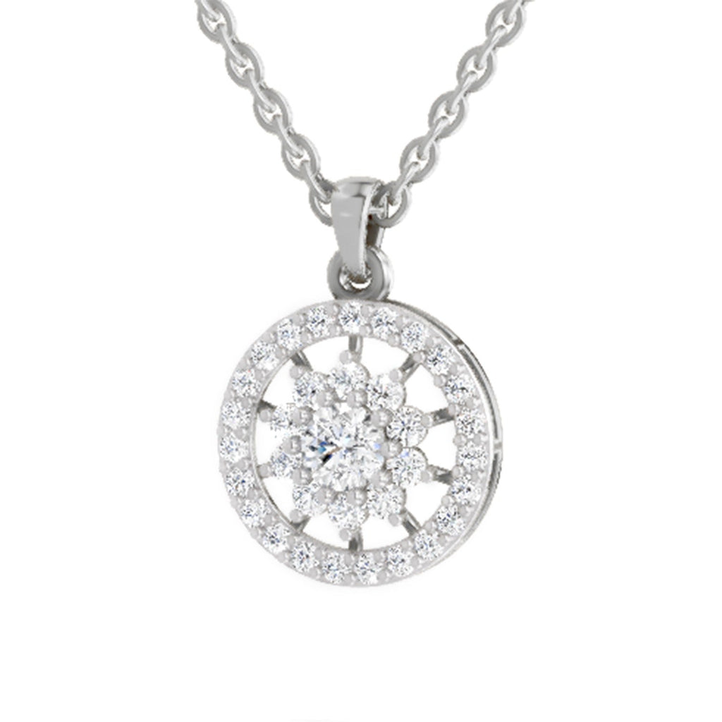 Glistening Halo Diamond Pendant