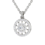 Glistening Halo Diamond Pendant