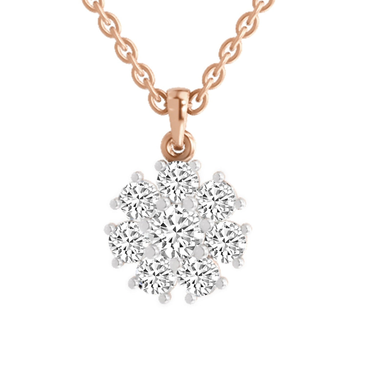 Timeless Floral Cluster Diamond Pendant