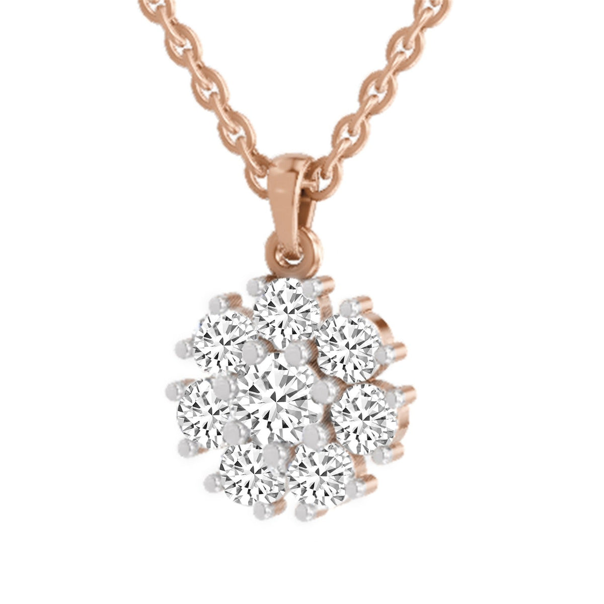 Timeless Floral Cluster Diamond Pendant