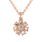 Timeless Floral Cluster Diamond Pendant