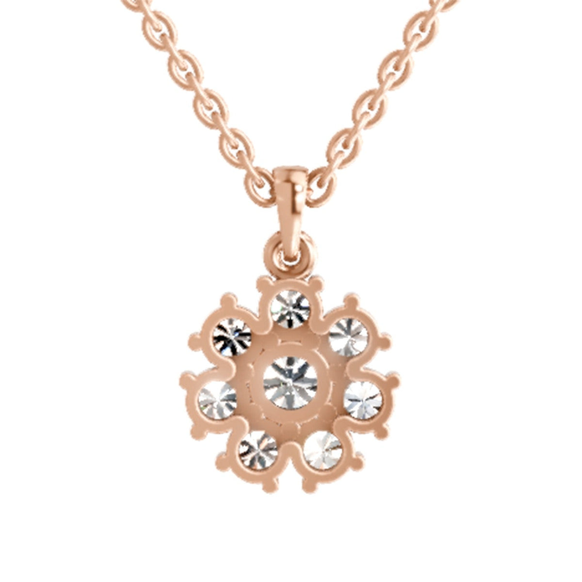 Timeless Floral Cluster Diamond Pendant
