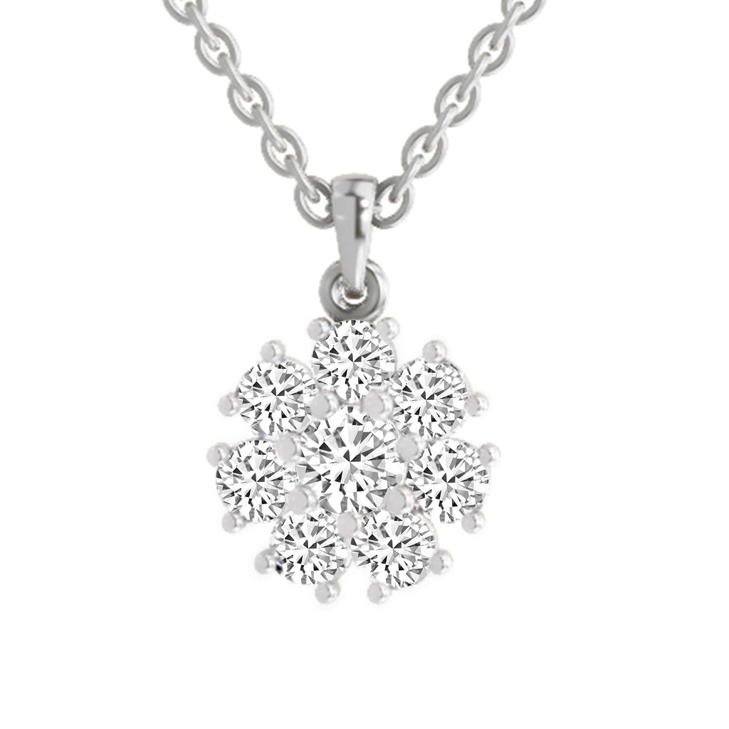 Timeless Floral Cluster Diamond Pendant