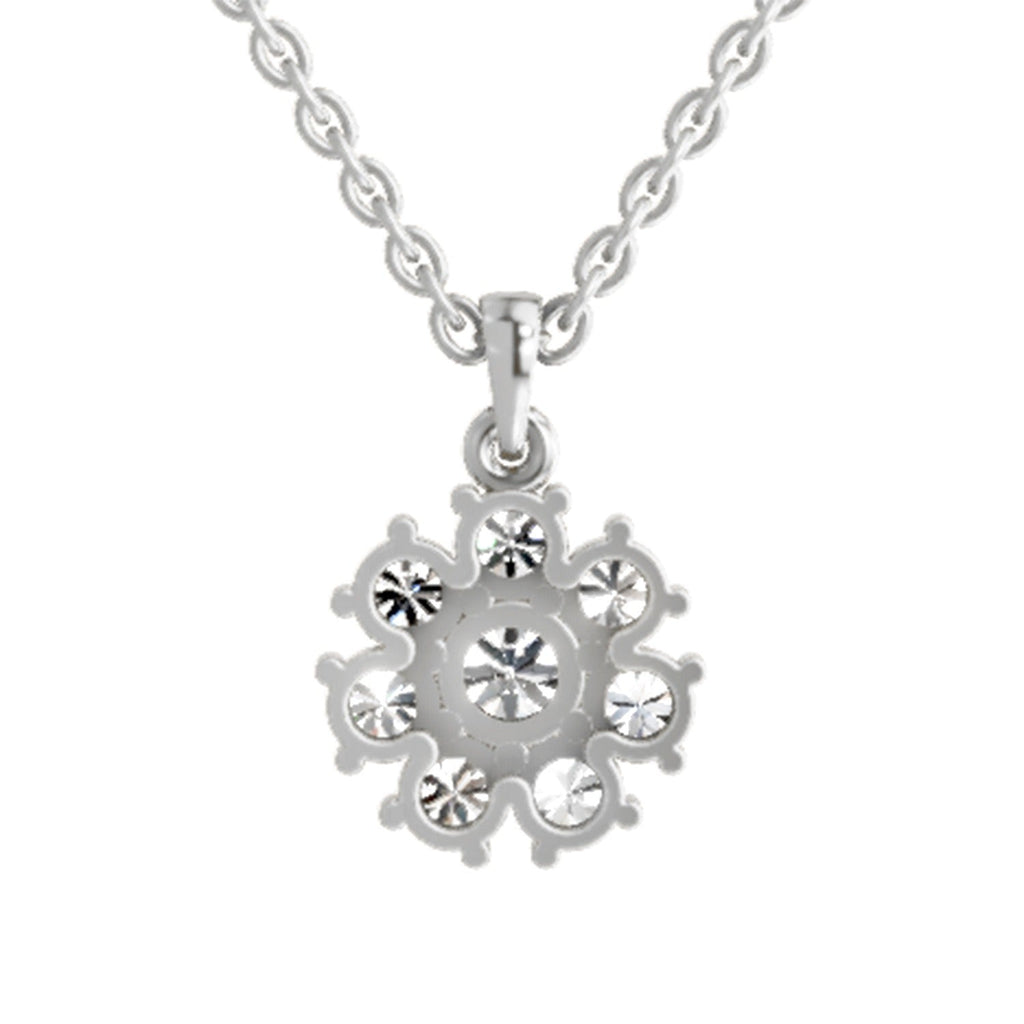 Timeless Floral Cluster Diamond Pendant