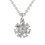 Timeless Floral Cluster Diamond Pendant