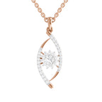 Elegant Swirl Diamond Pendant