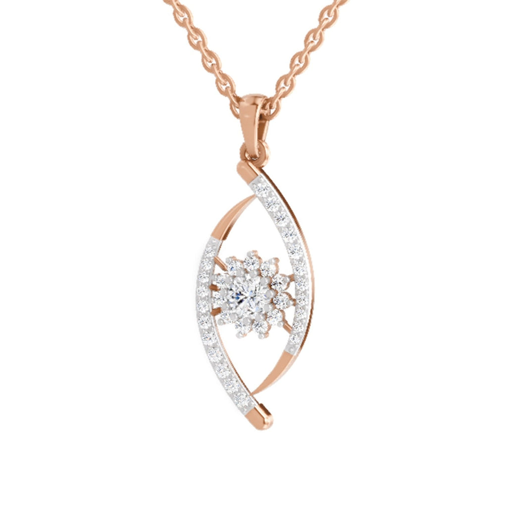Elegant Swirl Diamond Pendant