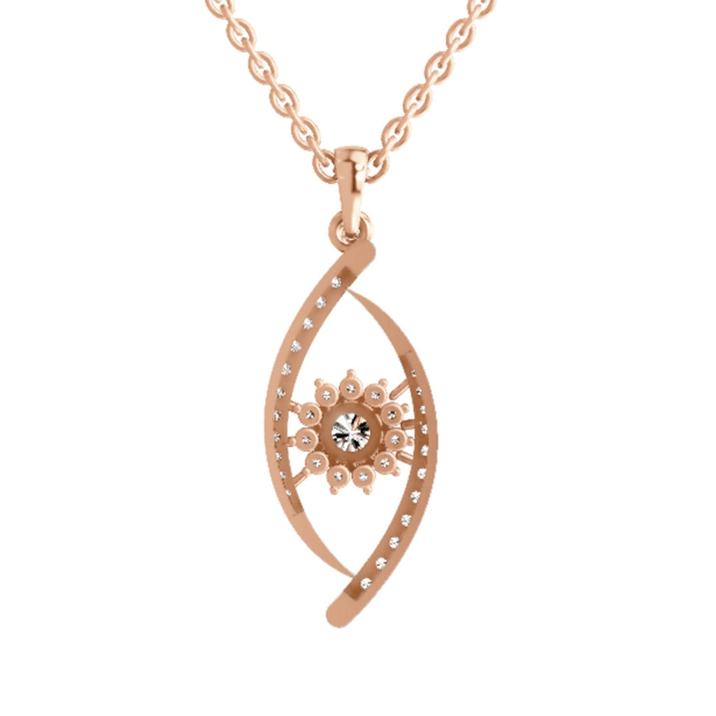 Elegant Swirl Diamond Pendant