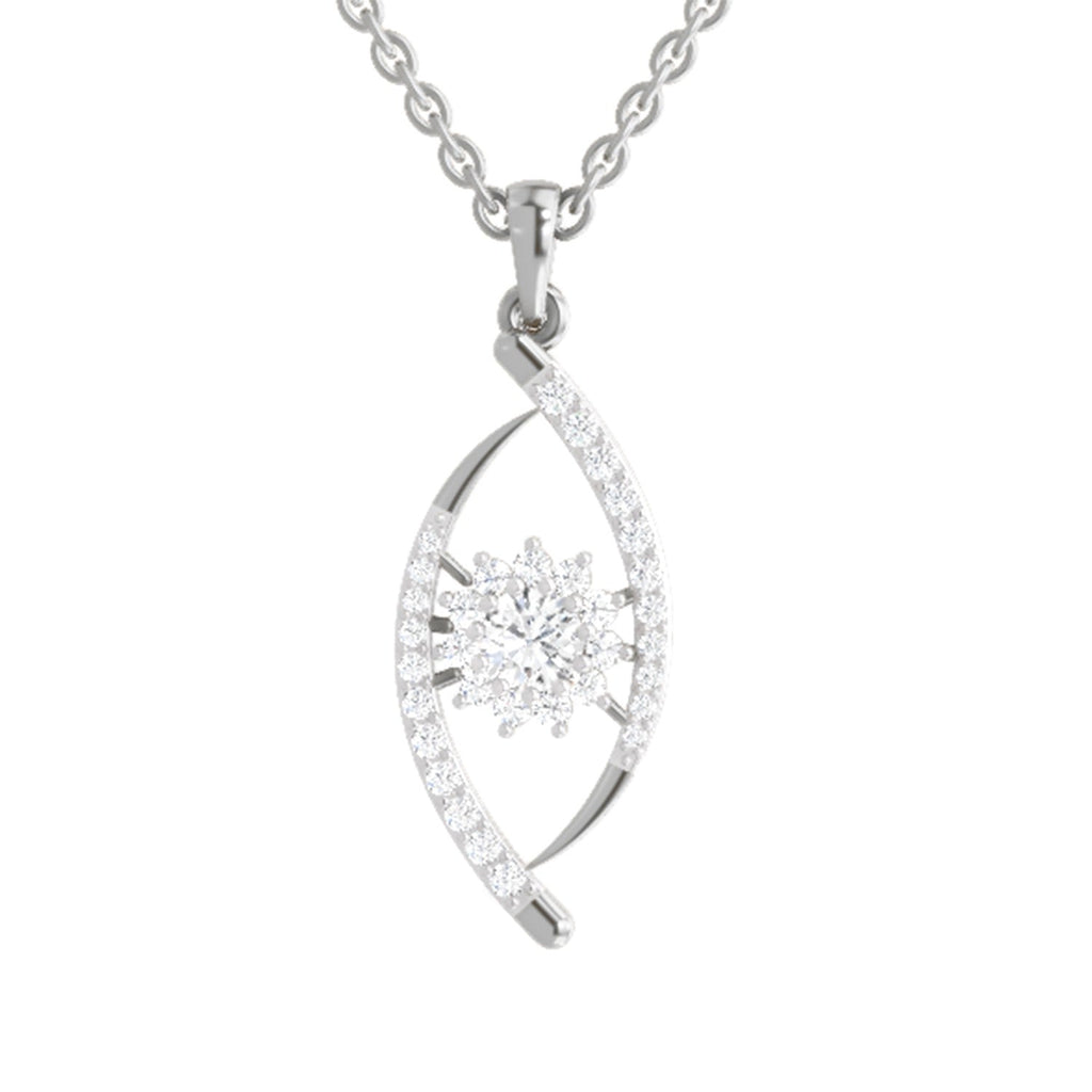 Elegant Swirl Diamond Pendant