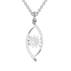 Elegant Swirl Diamond Pendant
