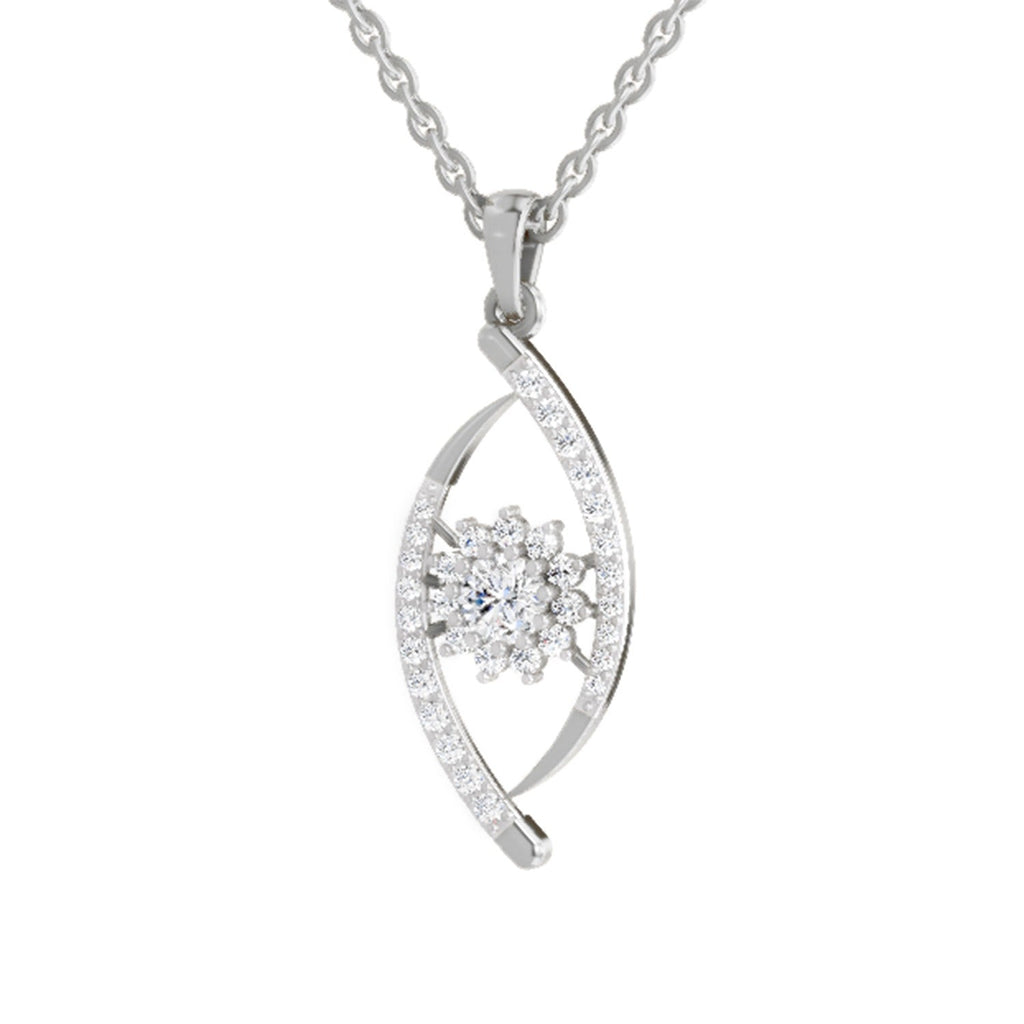 Elegant Swirl Diamond Pendant