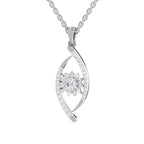 Elegant Swirl Diamond Pendant