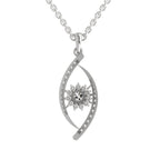 Elegant Swirl Diamond Pendant