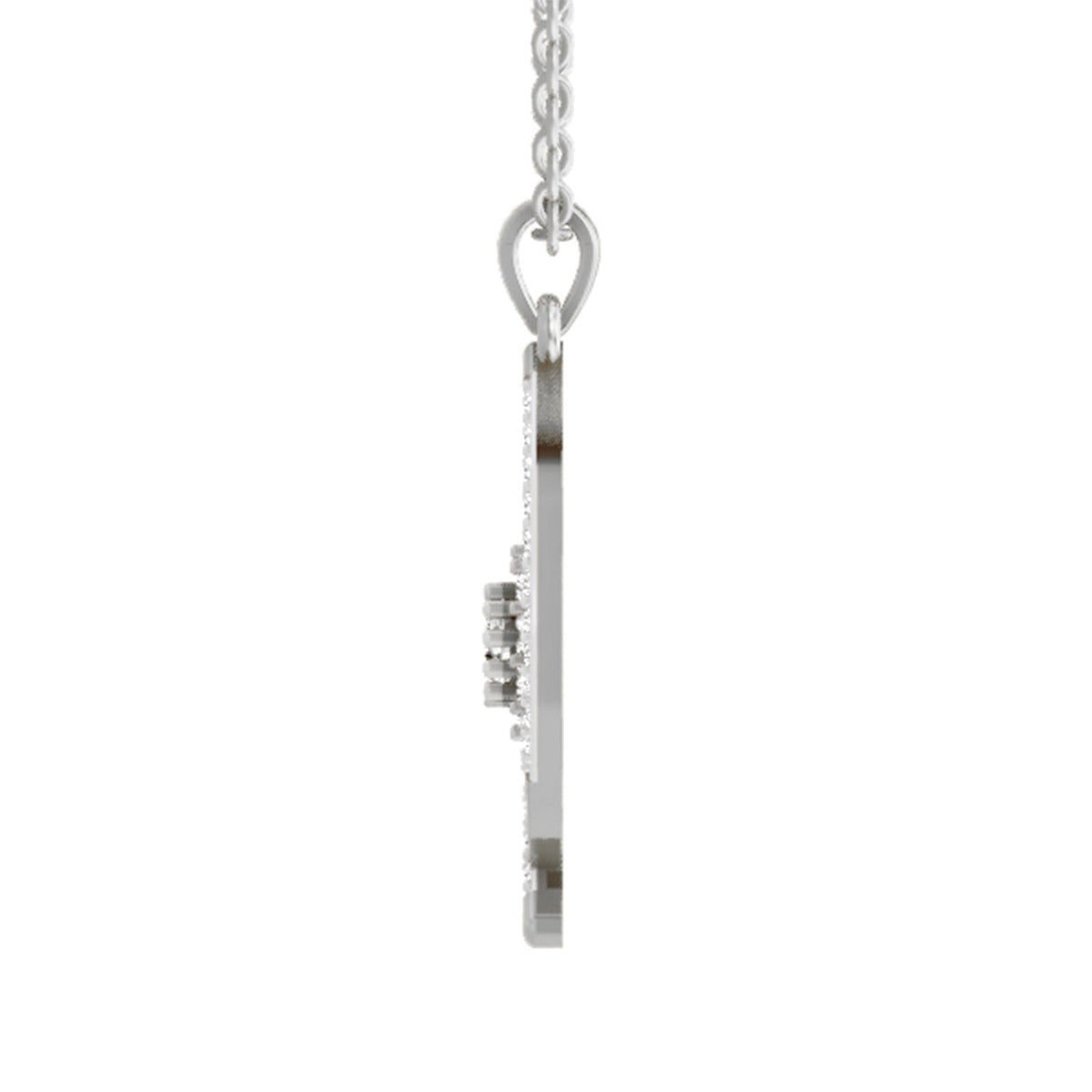 Elegant Swirl Diamond Pendant