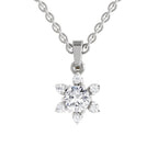 Luminous Floral Diamond Pendant