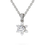 Luminous Floral Diamond Pendant