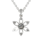 Exquisite Floral Solitaire Diamond Pendant