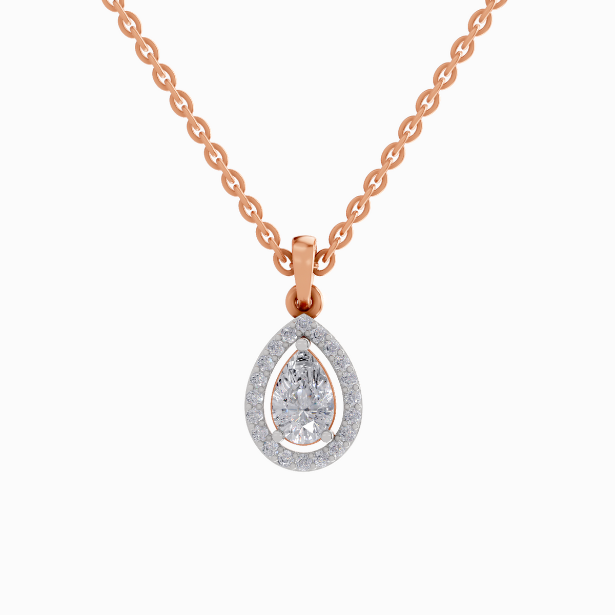 Graceful Pear Diamond Pendant