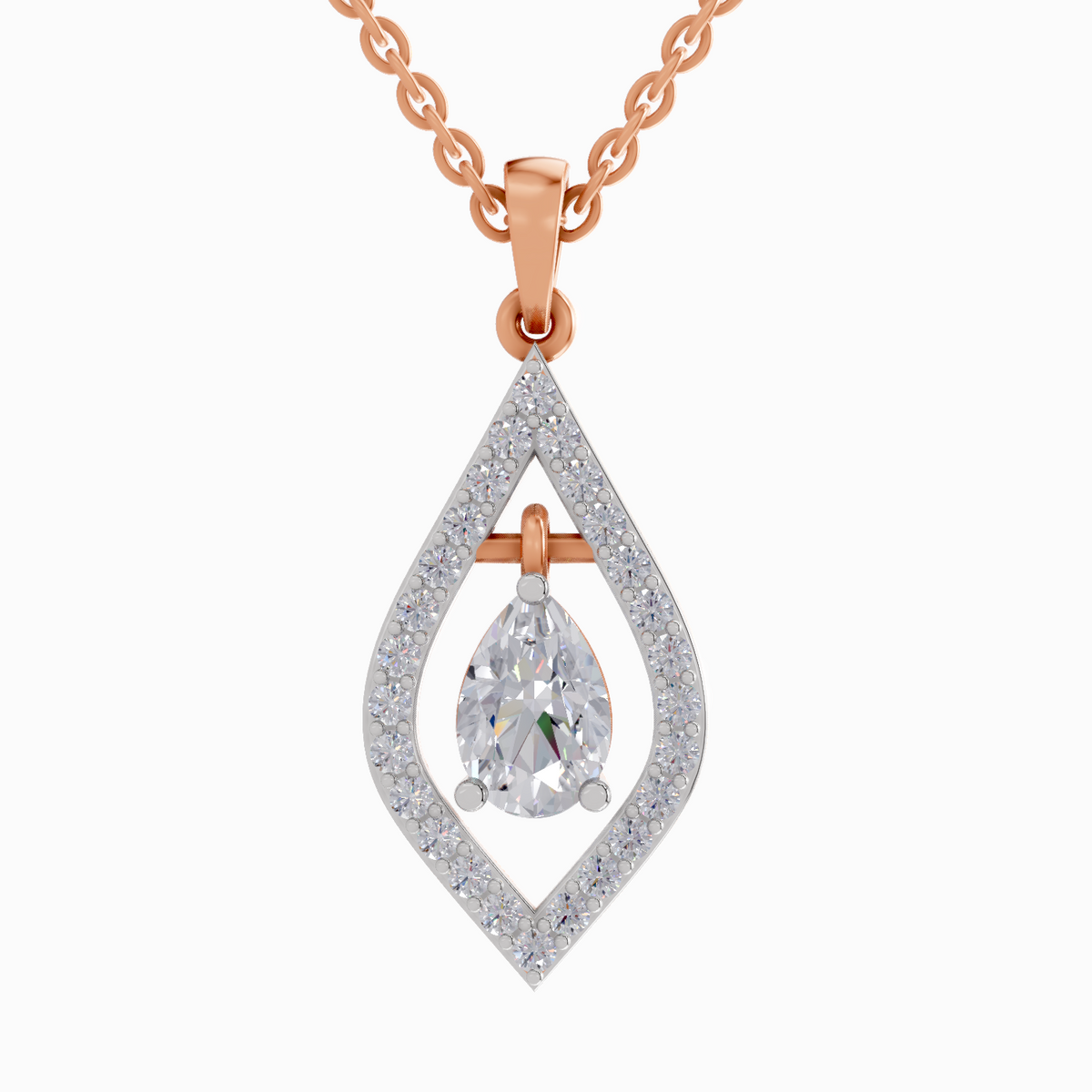 Eternal Pear Diamond Pendant