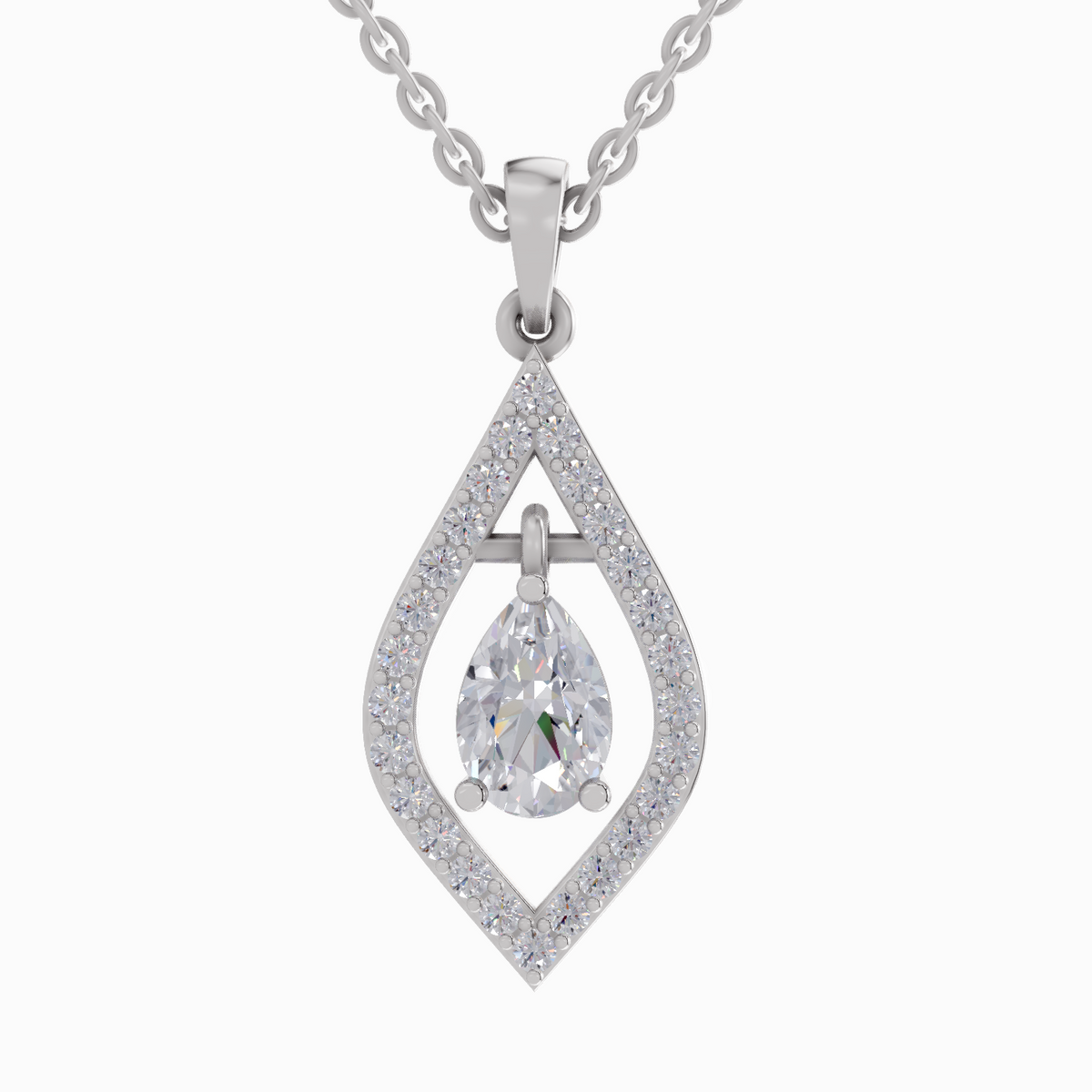 Eternal Pear Diamond Pendant