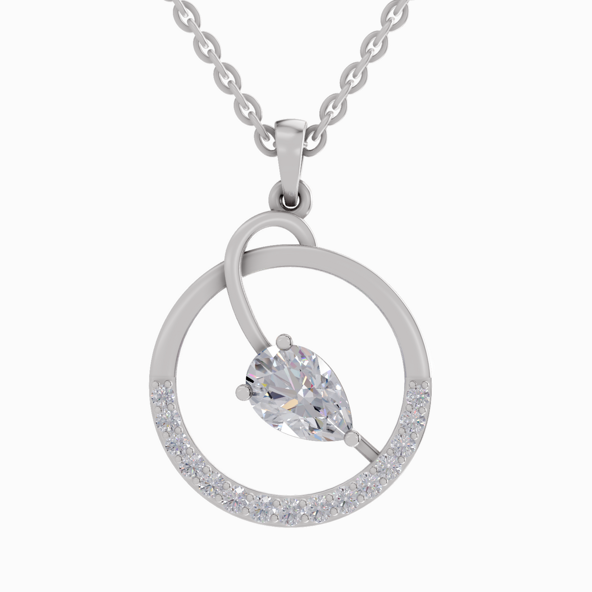 Sublime Pear Diamond Pendant