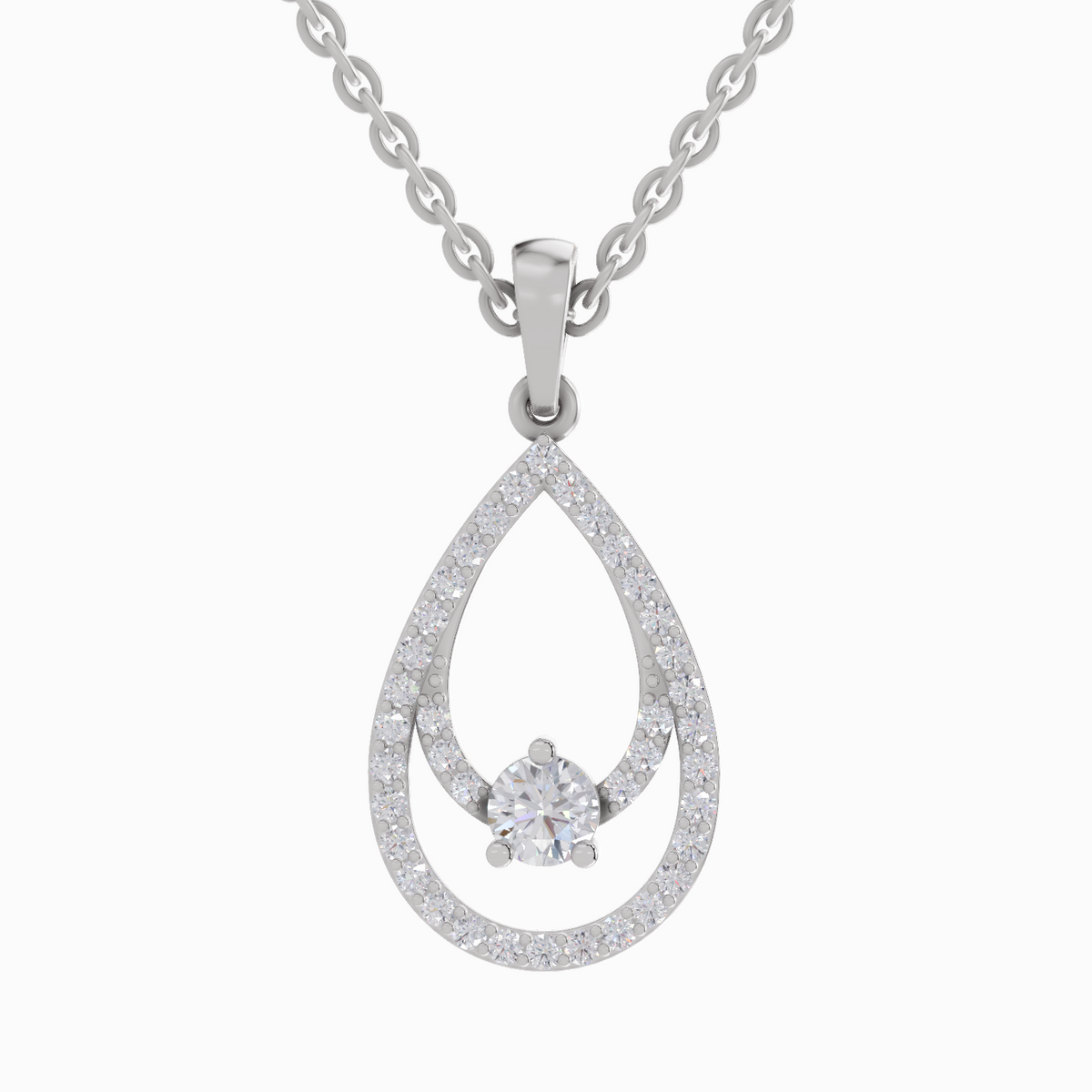Iconic Teardrop Diamond Pendant