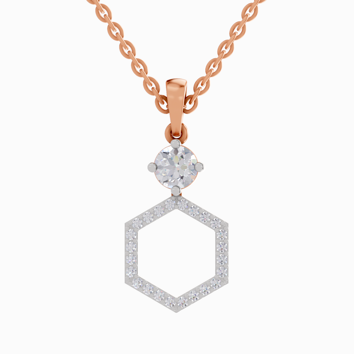 Ethereal Geometric Diamond Pendant