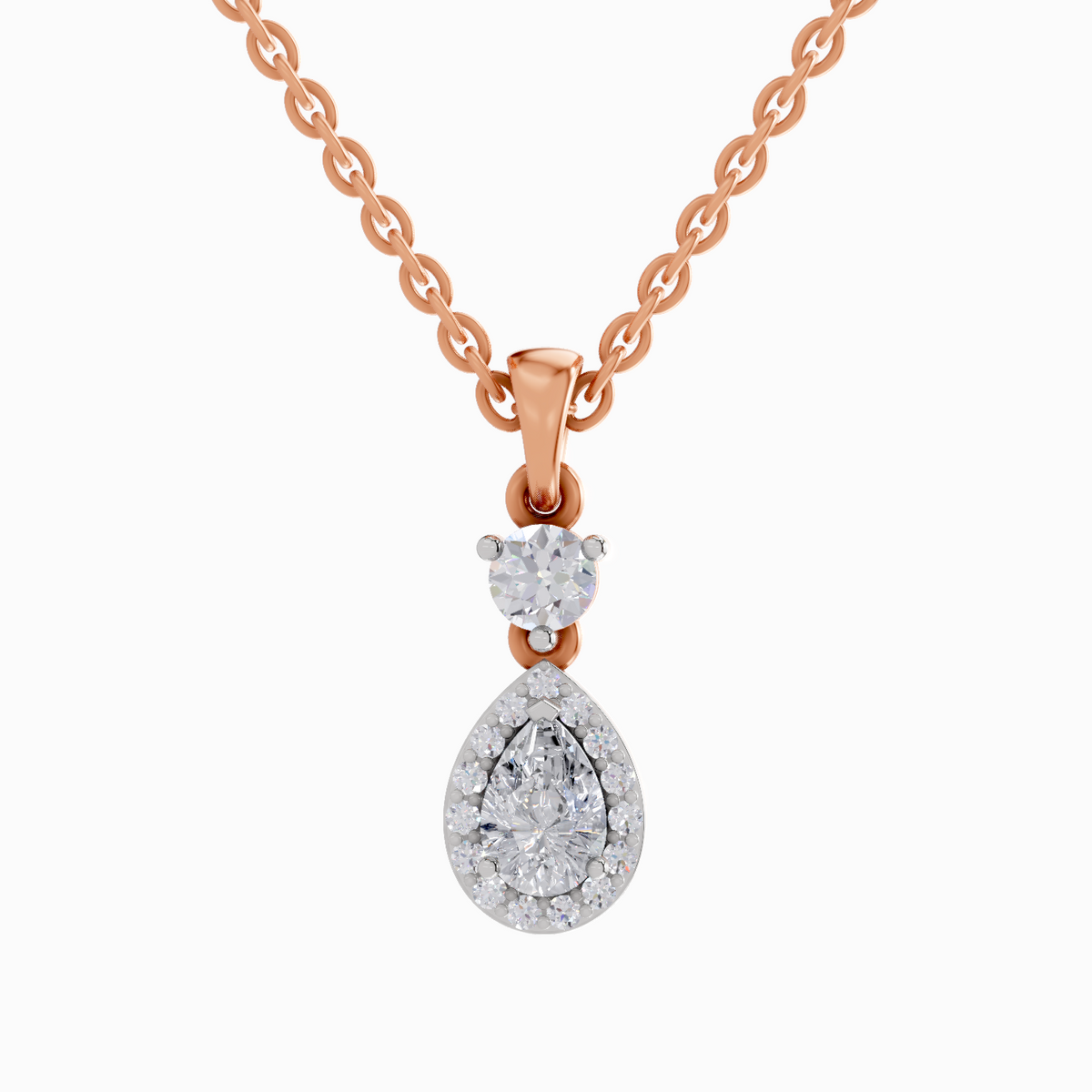 Refined Pear Diamond Pendant