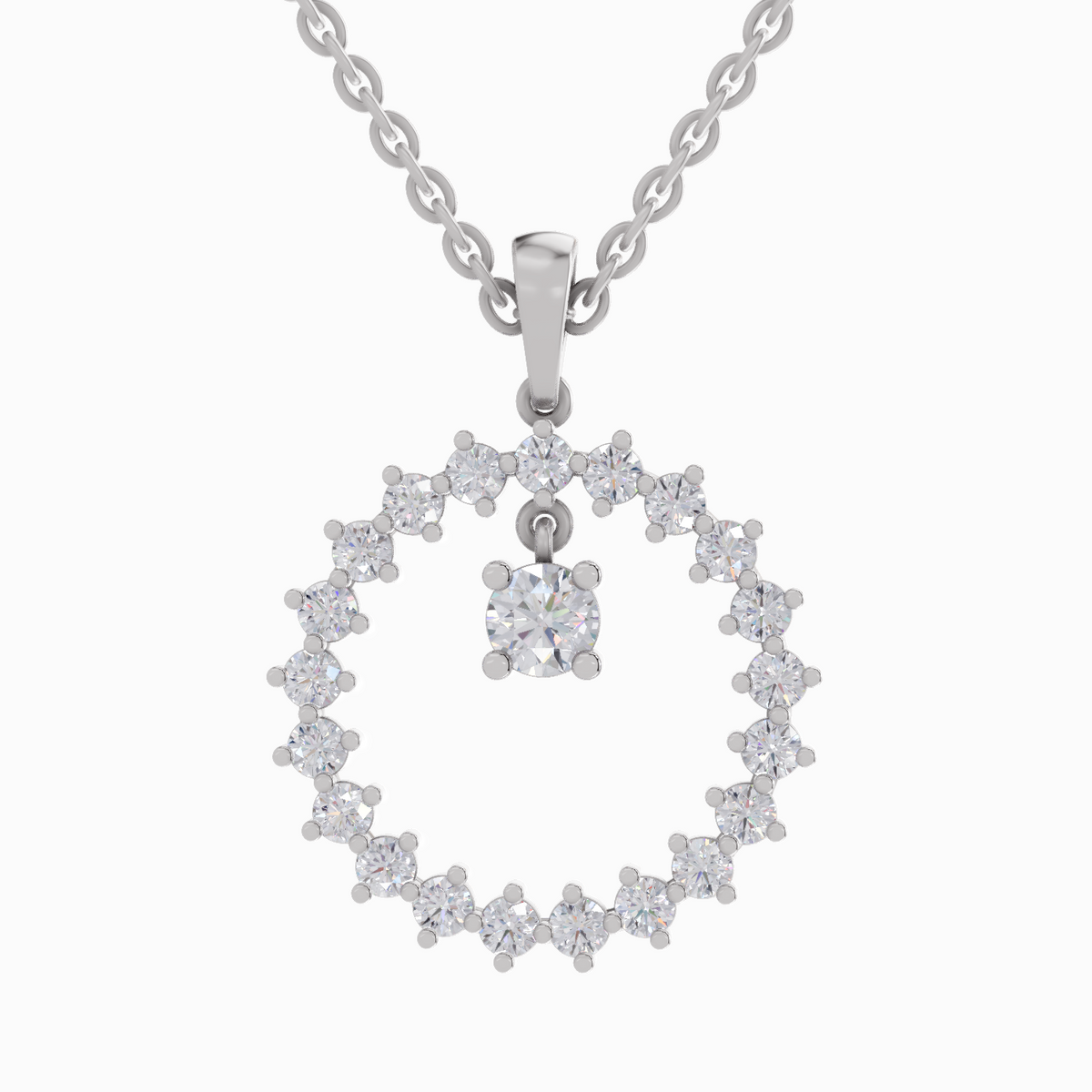 Lustrous Diamond Pendant