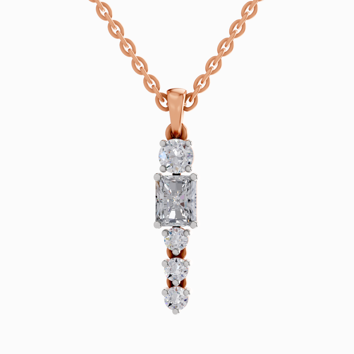 Opulent Radiant-Cut Diamond Pendant