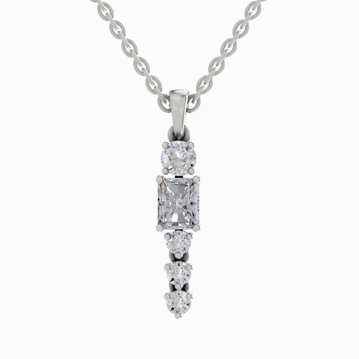 Opulent Radiant-Cut Diamond Pendant