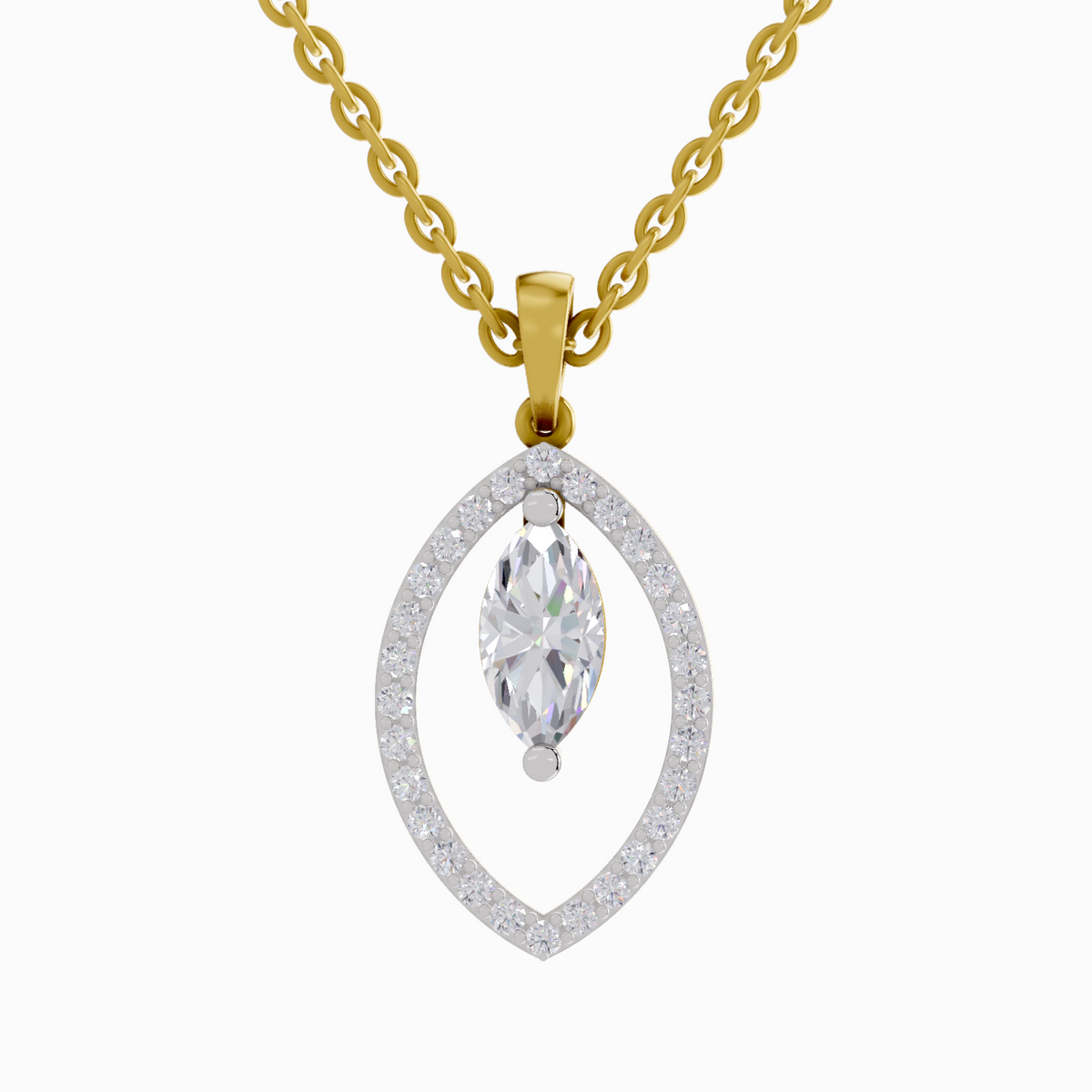 1.09 Carat Marquise Shaped 14K