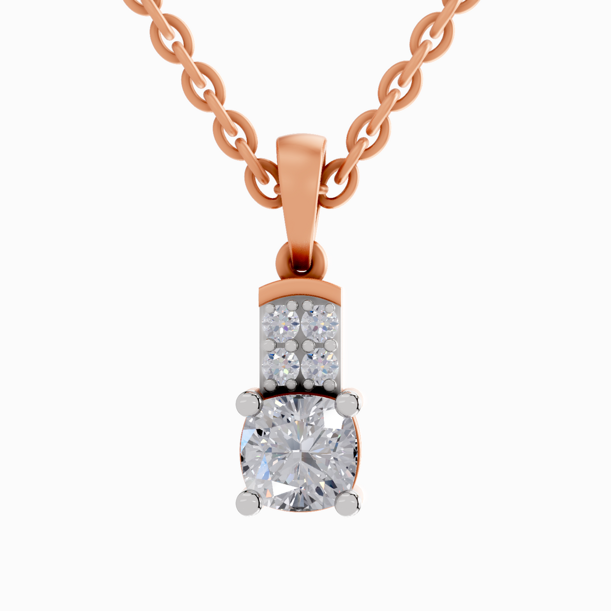 Captivating Cushion Solitaire Diamond Pendant