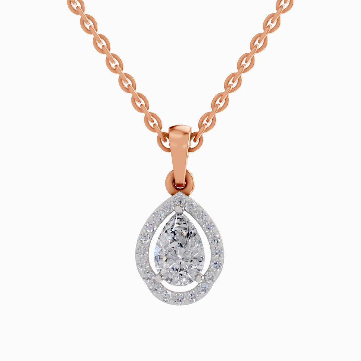 Resplendent Pear Diamond Pendant