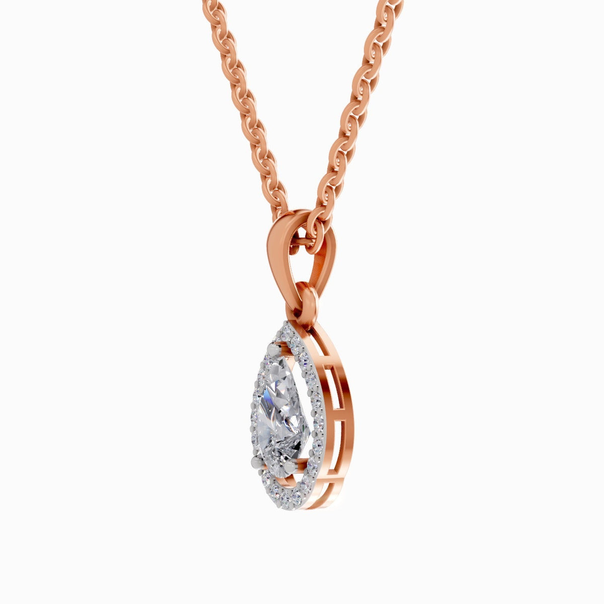 Resplendent Pear Diamond Pendant