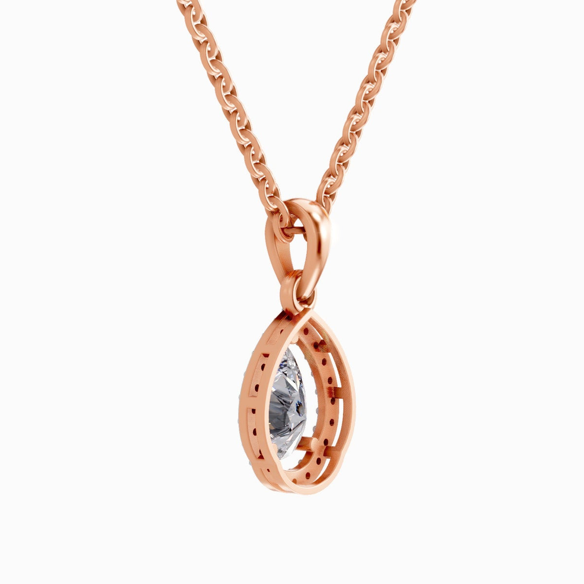 Resplendent Pear Diamond Pendant