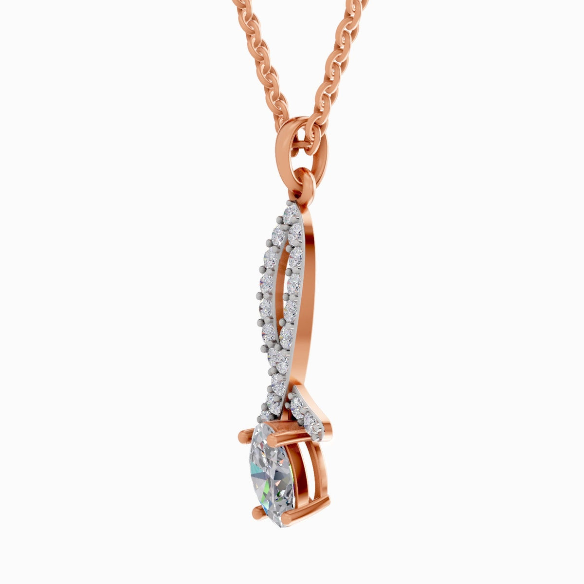 Pristine Oval Diamond Pendant