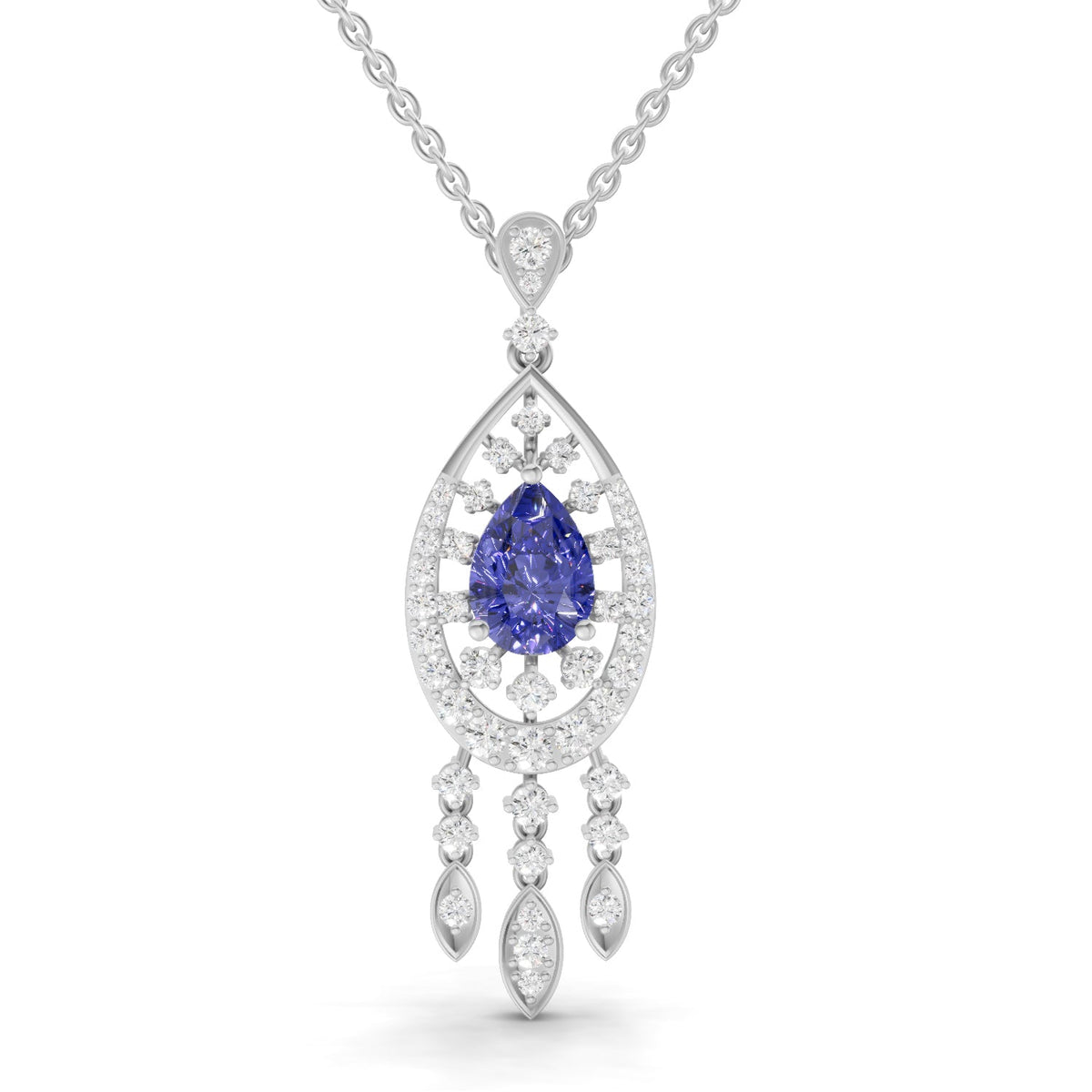 Brilliant Modern Diamond Pendant