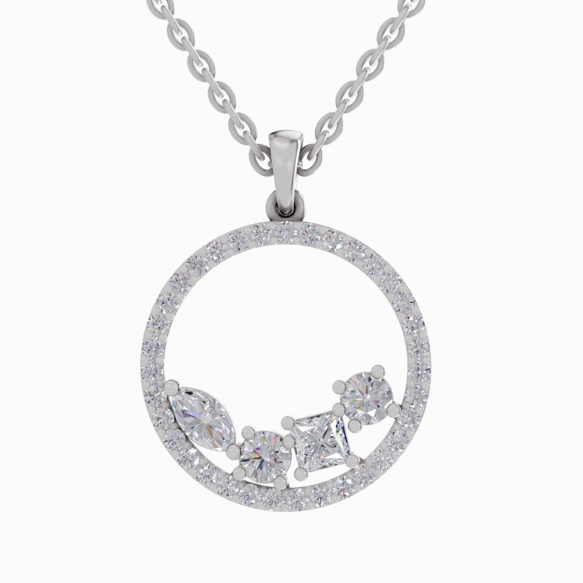 Elegant Marquise Diamond Pendant