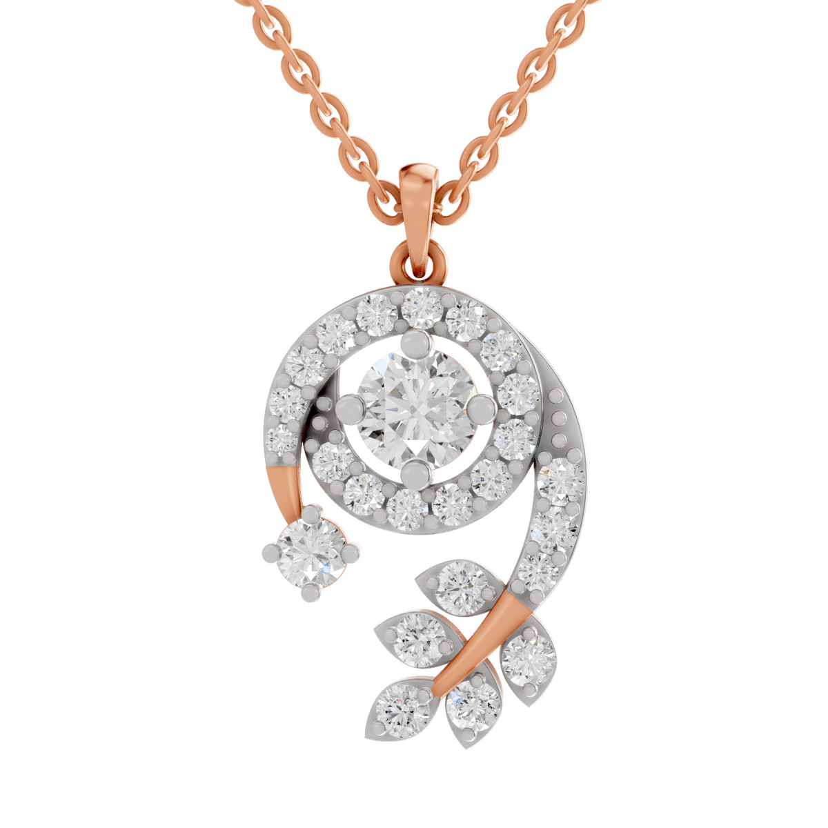 Majestic Leaf Diamond Necklace